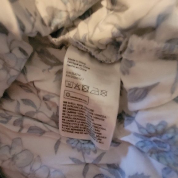 Divided (H&M) Blue Floral Flutter Neckline Mini Dress Size 10 - Picture 8 of 9